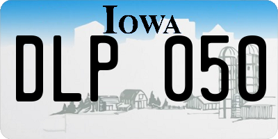 IA license plate DLP050