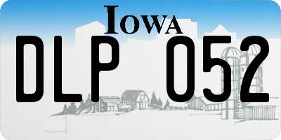 IA license plate DLP052