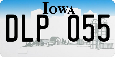 IA license plate DLP055
