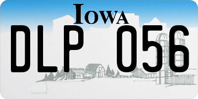 IA license plate DLP056