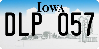 IA license plate DLP057