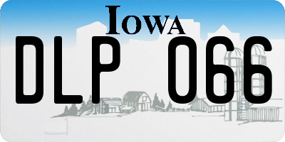 IA license plate DLP066