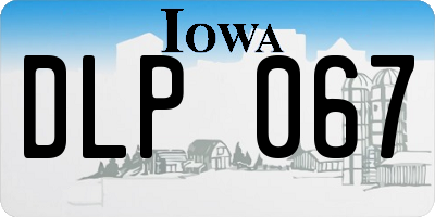 IA license plate DLP067