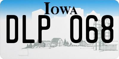 IA license plate DLP068