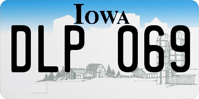 IA license plate DLP069