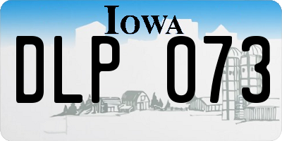 IA license plate DLP073