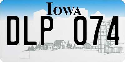 IA license plate DLP074