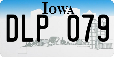 IA license plate DLP079