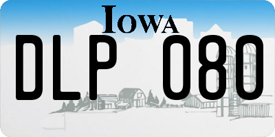 IA license plate DLP080