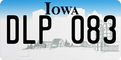 IA license plate DLP083