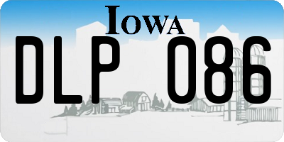 IA license plate DLP086