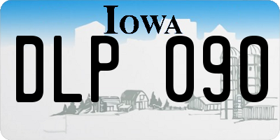 IA license plate DLP090