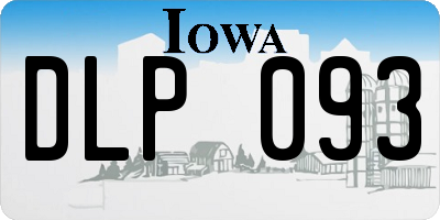 IA license plate DLP093