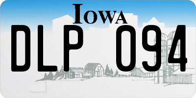 IA license plate DLP094