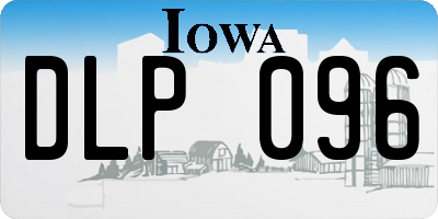 IA license plate DLP096