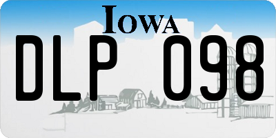 IA license plate DLP098