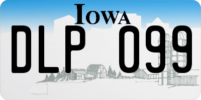 IA license plate DLP099
