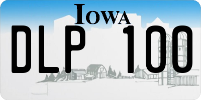 IA license plate DLP100