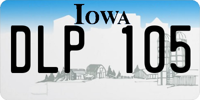 IA license plate DLP105