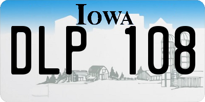IA license plate DLP108