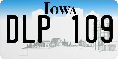 IA license plate DLP109