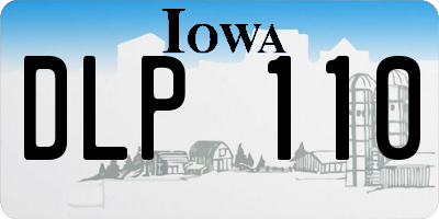 IA license plate DLP110