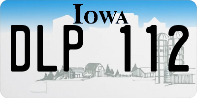IA license plate DLP112