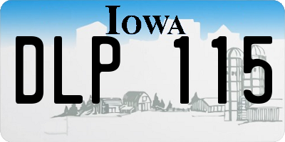 IA license plate DLP115