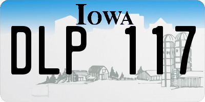 IA license plate DLP117