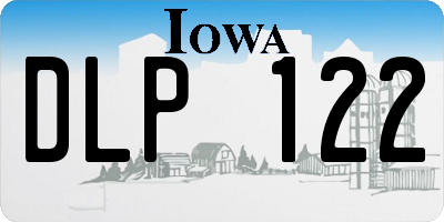 IA license plate DLP122