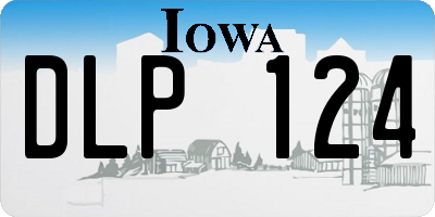 IA license plate DLP124