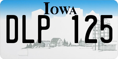IA license plate DLP125