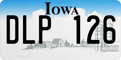 IA license plate DLP126