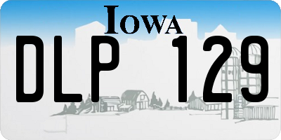 IA license plate DLP129