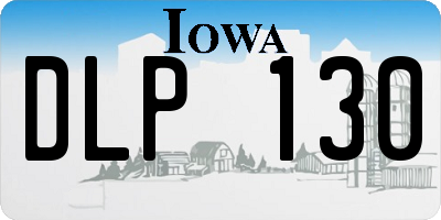 IA license plate DLP130