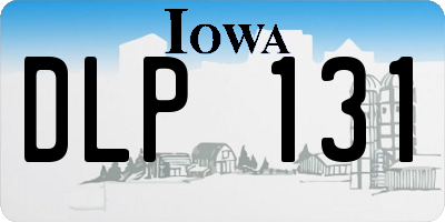IA license plate DLP131