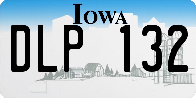 IA license plate DLP132