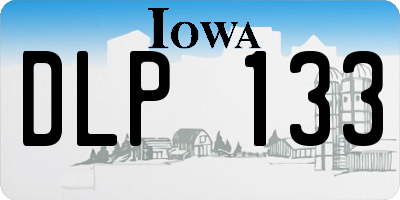 IA license plate DLP133