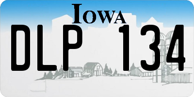IA license plate DLP134