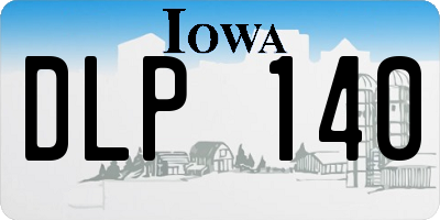 IA license plate DLP140