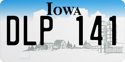 IA license plate DLP141