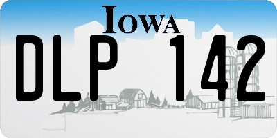 IA license plate DLP142