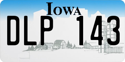 IA license plate DLP143