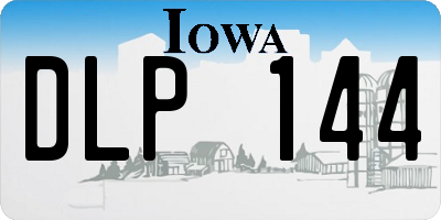 IA license plate DLP144