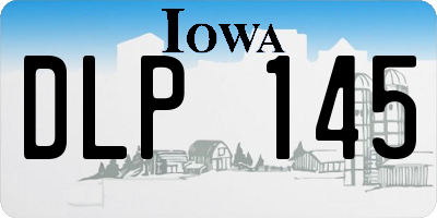 IA license plate DLP145