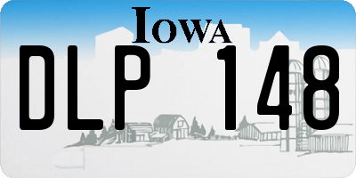 IA license plate DLP148