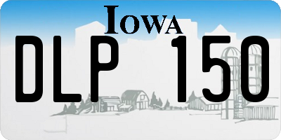 IA license plate DLP150