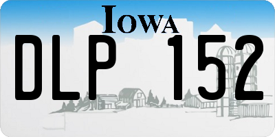 IA license plate DLP152