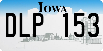 IA license plate DLP153
