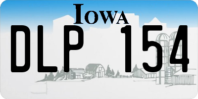 IA license plate DLP154